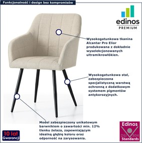 Zestaw 2 beżowych krzeseł tapicerowanych - Cormelis 3X