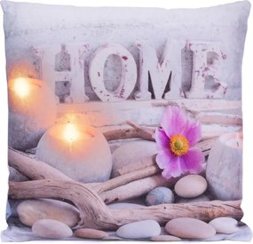 Poduszka dekoracyjna z oświetleniem LED Home - 38 x 38 cm