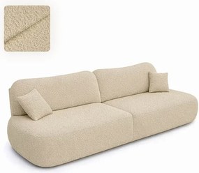 Sofa AVERIO Rozkładana Dwuosobowa Beżowa Boucle Nowoczesna