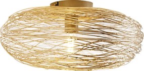 Designerska lampa sufitowa złota owalna - Sarella