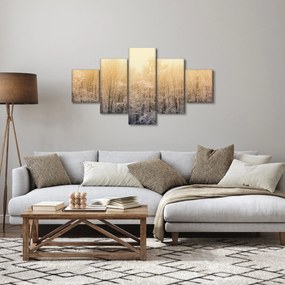 Obraz mroźnego lasu (125x70 cm)