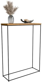 Minimalistyczna konsola do przedpokoju dąb lancelot + czarny H6-T17