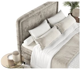 Jasnobrązowe łóżko boxspring 140x200 cm Dove – Maison de Rêve