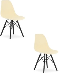 Krzesło Valora OSAKA, kremowe, czarne, do salonu x2