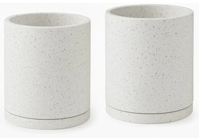 Zestaw 2 białych doniczek Bonami Selection Terrazzo, ø 26 cm