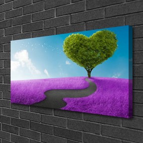 Duży obraz na płótnie Ścieżka przez Letnią Polanę