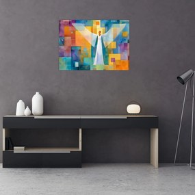 Obraz - Geometryczny anioł (70x50 cm)