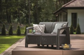 Keter sofa ogrodowa Corfu 128 x 70 x 79 cm, grafit