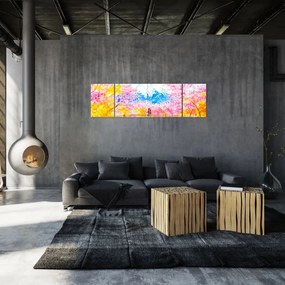 Obraz - Malowana para, akwarela (170x50 cm)