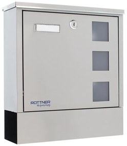 Skrzynka pocztowa LAGO, 330 x 305 x 97 mm, nierdzewna