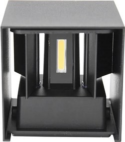 Kinkiet zewnętrzny czarny z LED 2-światła IP54 - Edwin