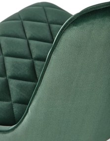 Krzesło ciemny zielony velvet, K450 nowoczesne, loftowe, wygodne, BLUVEL 78