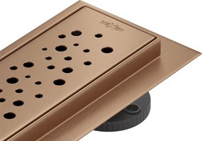 Mexen Flat 360° M12 odpływ liniowy obrotowy 50 cm, miedź szczotkowana - 1C21050-40