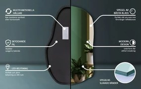 Lustro o nieregularnym kształcie led unikalne