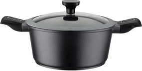 Garnek z aluminium odlewanego 28 cm Easy Click z odpinanym uchwytem i powłoką kamienną VITAFLON GRANIT bez PFAS, kompatybilny z indukcją