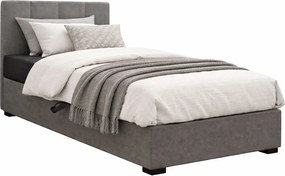 Tapczan z zagłówkiem dla dzieci 110x195 cm jasny szary + ciemny szary R4-K99