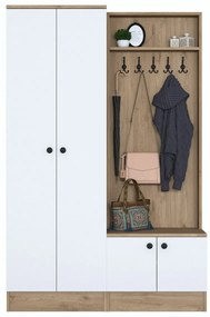 Zestaw do przedpokoju Pone White and Walnut I