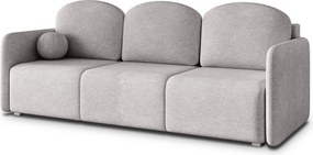 Masseno Sofa SUVI III z funkcją spania i pojemnikiem na pościel, Rozkładana sofa - Jasnoszary, NEVE 83