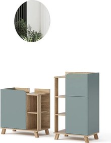 Zestaw mebli łazienkowych sonoma/niebieski 60x35x65 karen