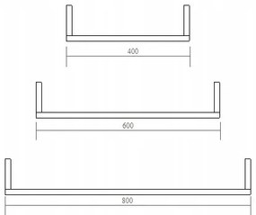 Zestaw 3 półek ściennych w kolorze orzech - Dexa