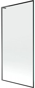 Mexen Next L parawan nawannowy 1-skrzydłowy 90 x 150 cm, czarna ramka, gun metal - 895-090-000-03-70-95