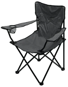 Cattara 13447 Składane krzesło kempingowe Bari,szare, 49 x 39 x 84 cm