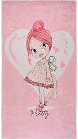 Różowy dywan dziecięcy odpowiedni do prania 80x120 cm Pretty Girl – Vitaus