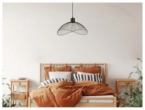 Czarna lampa wisząca z metalowym kloszem Reto 2 – GTV