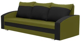 Kanapa sofa 3 os z funkcją spania KING Zielony/Czarny