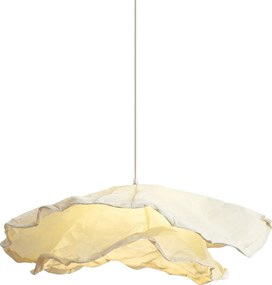 Lampa wisząca Japandi beżowa z abażurem z tkaniny 80 cm - Papel
