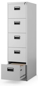 Metalowa szafa kartotekowa SARA V5, 460 x 1630 x 620 mm, szara