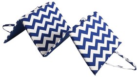 Biało-niebieska ogrodowa poduszka do siedzenia na leżak 49x137 cm Zig Zag – B.E.S.