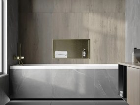 Mexen X-Wall-R półka wnękowa z kołnierzem 60 x 30 cm, złota szczotkowana - 1950603010