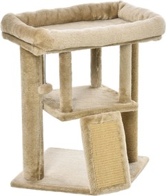 8 PawHut Drzewko dla kota z drapakami z sizalu 40x40x57 cm w kolorze kawa idealne do zabawy i wypoczynku | Aosom PL