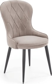 Pikowane krzesło na metalowych nogach K366