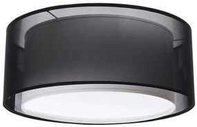 Czarny elegancki plafon sufitowy z abażurem - S437-Vilena