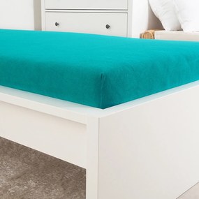 4Home prześcieradło frotte Ideal zieloneturkusowe, 90 x 200 cm, 90 x 200 cm
