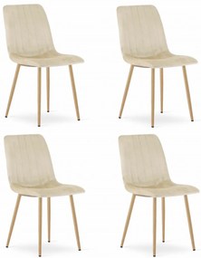 PROMOCJA Kremowe aksamitne krzesło LAVA II jakość.