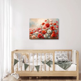 Obraz na szkle - Obraz na szkle z makami (70x50 cm)