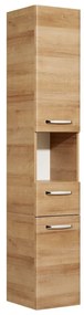 Szafka łazienkowa w dekorze dębu w naturalnym kolorze 168x30 cm Quickset 318 – Pelipal