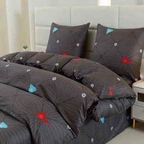 PrzytulneMieszkanie.pl PrzytulneMieszkanie.pl Pościel z mikrofibry ORBITA ciemnoszara Rozmiar pościeli: 2 szt 70 x 80 cm | 160 x 200 cm