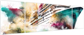 Obraz - Akwarela morska (170x50 cm)