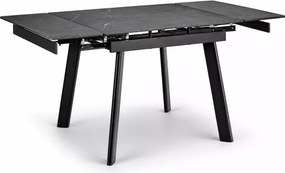 Stół ceramiczny rozkładany Hadson 90–150 cm czarny metal nowoczesny loftowy stół do jadalni