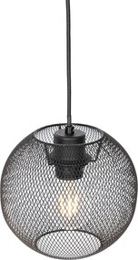 Industrialna lampa wisząca czarna 3-światłowa - Flor