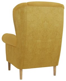 Żółty fotel typu uszak Swan – Ropez