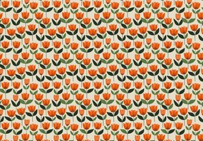 Fototapeta - Wzór z tulipanami (196x136 cm)