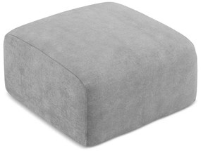 Jasnoszary podnóżek z tkaniny szenilowej Leila – Makamii