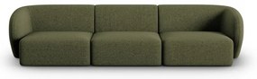 Zielona sofa z tkaniny szenilowej 266 cm Paolo – Milo Casa