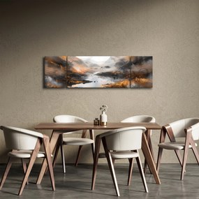 Obraz - Malowanie górskich krajobrazów (170x50 cm)