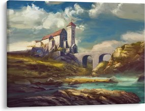 Obraz - Średniowieczny zamek (70x50 cm)